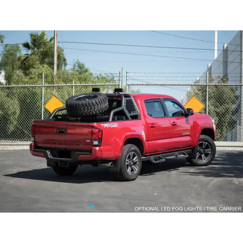 Truck Bed Bar 3 Inch Tubular Bar; Mounts Up To 4 Lights; Powder Coated; Black; Steel - & Automotive