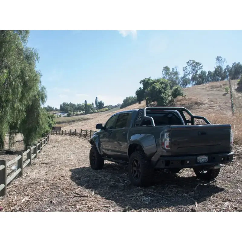 Truck Bed Bar 3 Inch Tubular Bar; Mounts Up To 4 Lights; Powder Coated; Black; Steel - & Automotive