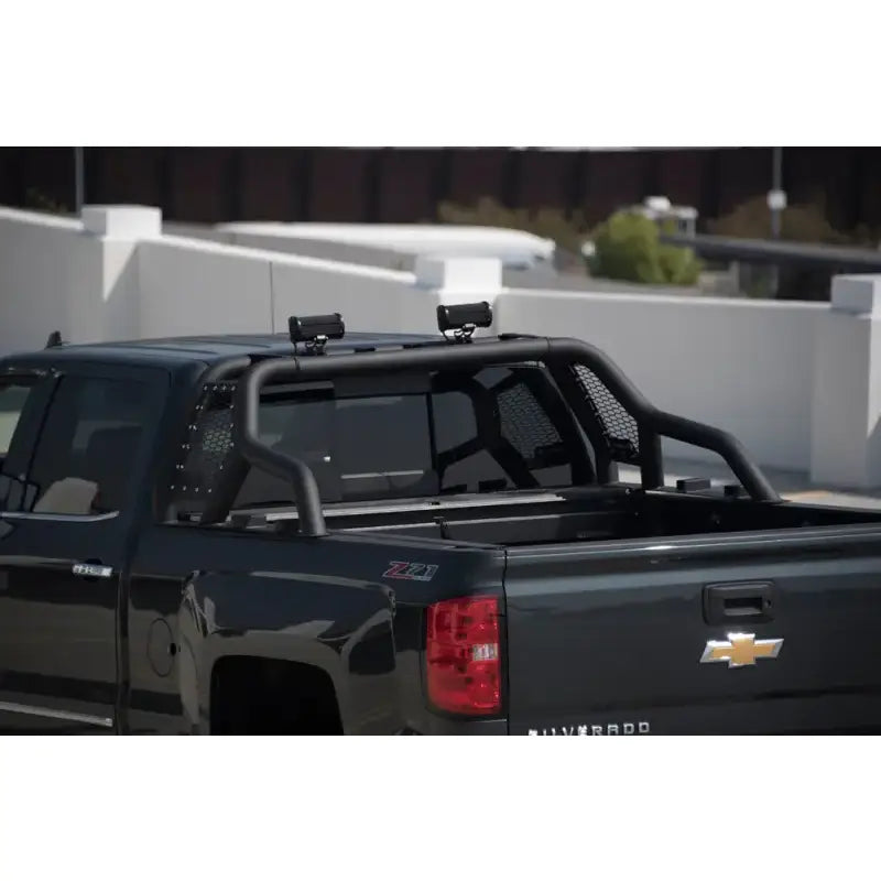 Truck Bed Bar 3 Inch Tubular Bar; Mounts Up To 4 Lights; Powder Coated; Black; Steel - & Automotive