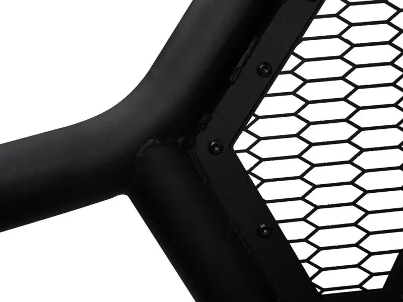 Black metal grille structure on Truck Bed Bar 3 Inch Tubular Bar with third brake light