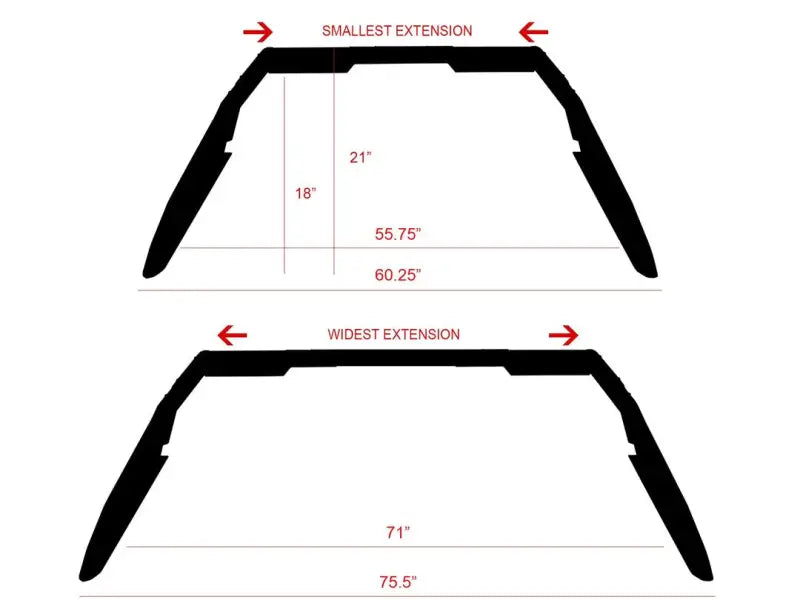 Truck Bed Bar Modular Style; Pre-Drilled Auxiliary Light Mounts; Powder Coated; Black; Steel - & Automotive