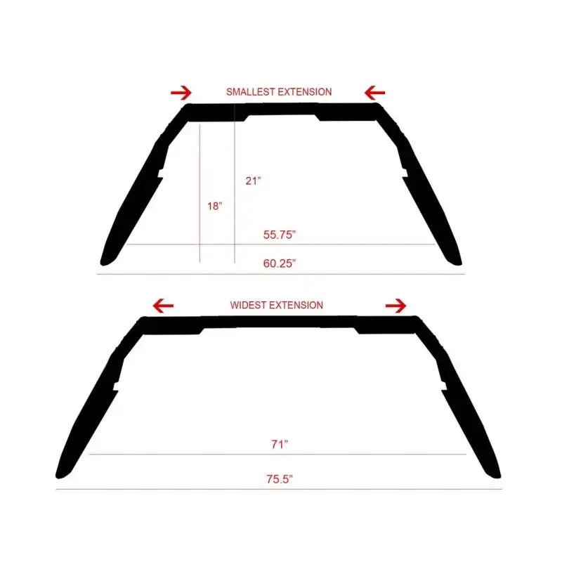 Truck Bed Bar Modular Style; Pre-Drilled Auxiliary Light Mounts; Powder Coated; Black; Steel - & Automotive