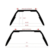 Truck Bed Bar Modular Style; Pre-Drilled Auxiliary Light Mounts; Powder Coated; Black; Steel - & Automotive