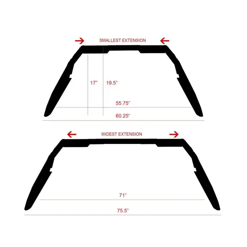 Truck Bed Bar Modular Style; Pre-Drilled Auxiliary Light Mounts; Powder Coated; Black; Steel - & Automotive