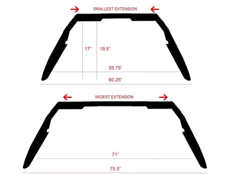 Truck Bed Bar Modular Style; Pre-Drilled Auxiliary Light Mounts; Powder Coated; Black; Steel - & Automotive