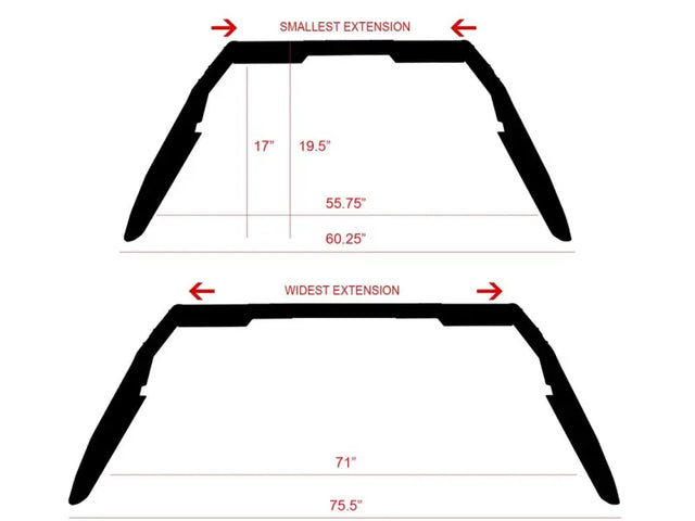 Truck Bed Bar Modular Style; Pre-Drilled Auxiliary Light Mounts; Powder Coated; Black; Steel - & Automotive