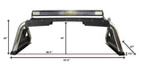Truck Bed Bar Tubular Style; Mounts Five 6 Inch Round Or 3 Cube Lights; Black Textured Powder Coated Steel; With Side