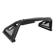 Truck Bed Bar Tubular Style; Mounts Five 6 Inch Round Or 3 Cube Lights; Black Textured Powder Coated Steel; With Side