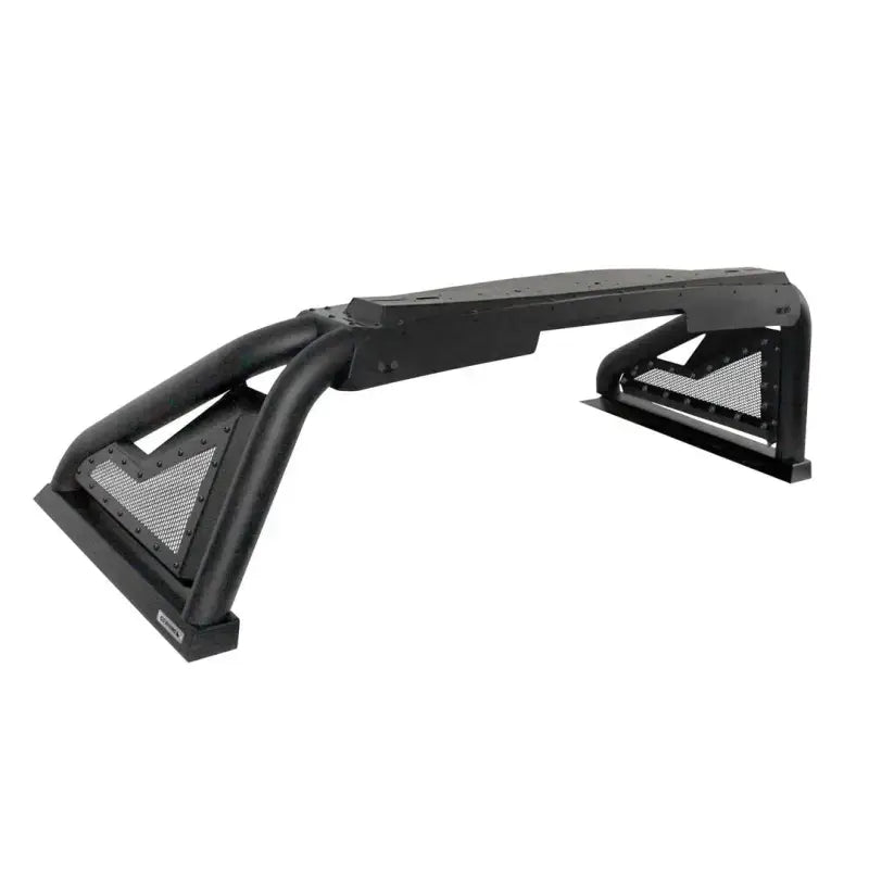 Truck Bed Bar Tubular Style; Mounts Five 6 Inch Round Or 3 Cube Lights; Black Textured Powder Coated Steel; With Side