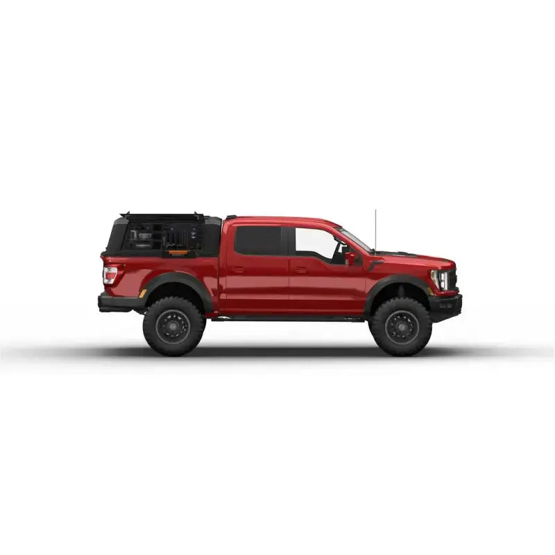 Truck Cap Kitchen Use With RSI Caps; Side Mount; Fold-Out Camp Stove/ Cutting Board And Secure Storage For Dishes/