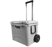 Gray truck gear TWCOOLER60 60Qt towable cooler with extendable handle for outdoor fun