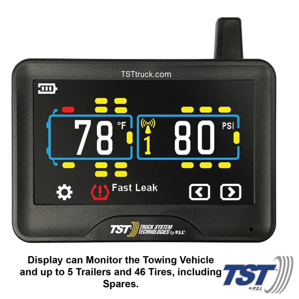 Truck SYSTMS Batteries Are User Replaceable Tire Pressure Monitoring System - TPMS TST-770-RV-4-TC - 770 Series RV Cap…