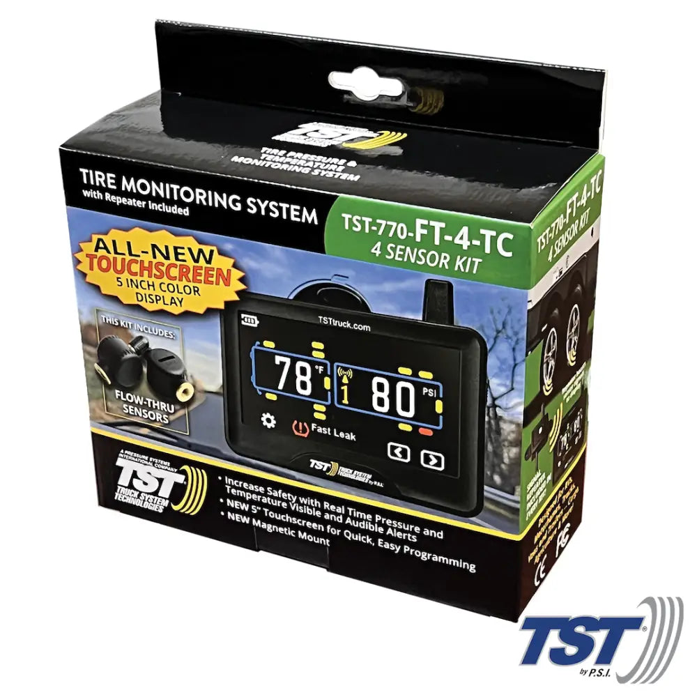 Truck SYSTMS Batteries Are User Replaceable Tire Pressure Monitoring System - TPMS TST-770-FT-4-TC - 770 Series Flow Th…