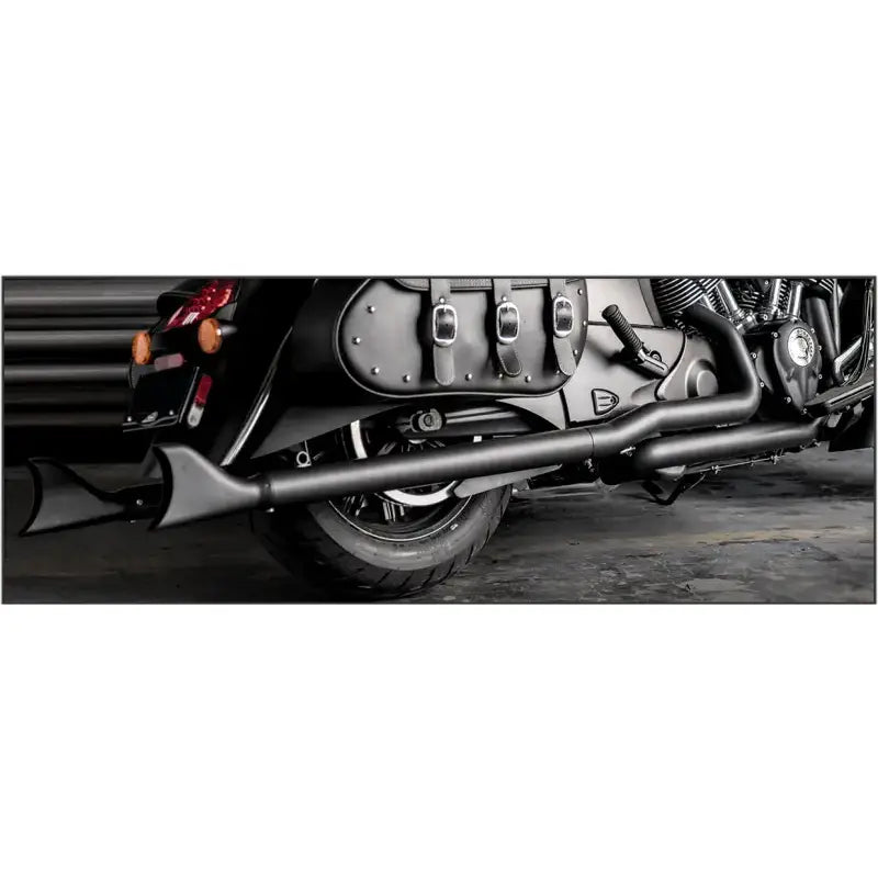 FREEDOM True Dual Headers 2.5" Black W/Sharktails `14 Up Indian for Powersports