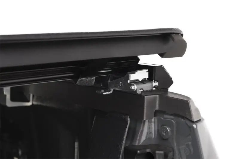 Black truck bed cover hardware for Ford F-150 TruXport Bed Cover installation