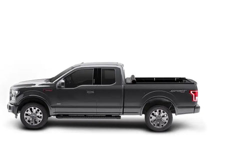 Gray four-door pickup truck with Truxport Bed Cover for Ford F-150