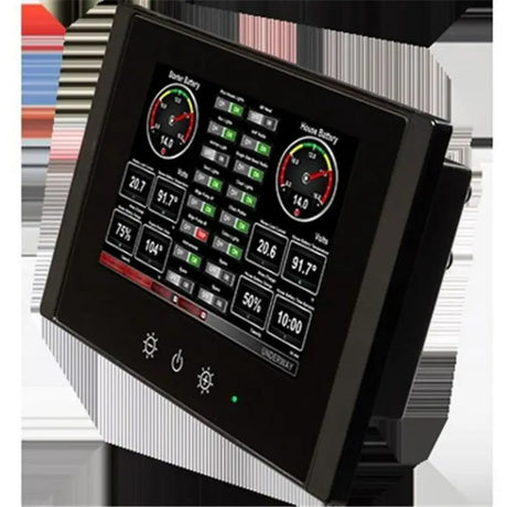 Black digital control panel on TSM810C-01 Maretron monitoring cntrl tchscreen system