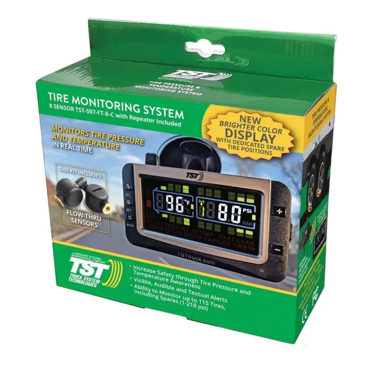 TST-507-FT-8-C Truck Systems 507 TPMS with 8 Flow Thru Sensors and Wireless Receiver, RV, Automotive, Powersports, off-road, marine, exterior, truck accessories, interior, truck bed, RV parts, AVADA - Best Sellers