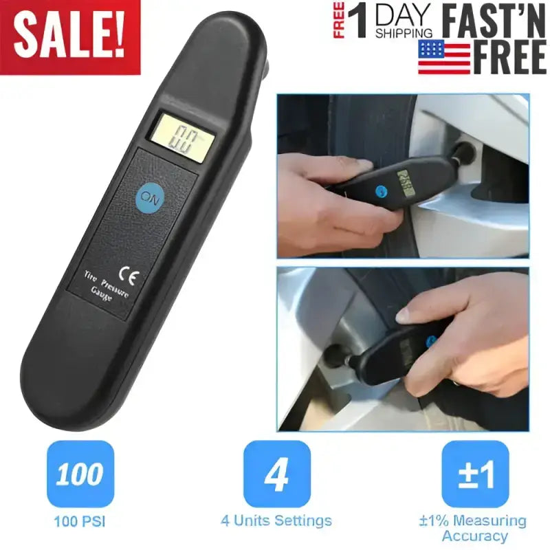 Digital tire pressure gauge from TT001BD Thors Lighti 2 Tire Air System in action