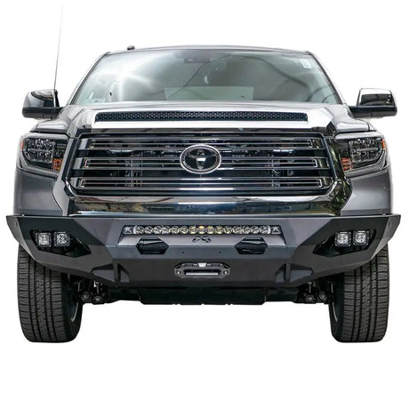 Gray Toyota Tundra truck with Fab Fours TT14-X3851-1 bumper for Tundra lovers
