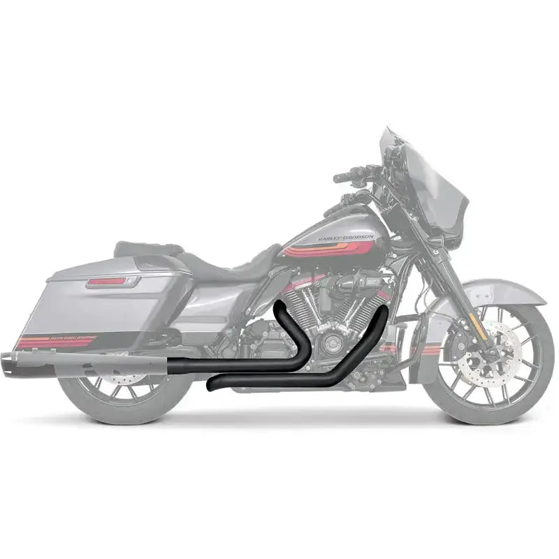 FREEDOM Tuck & Under Header Black `95 08 Flt/H for Powersports