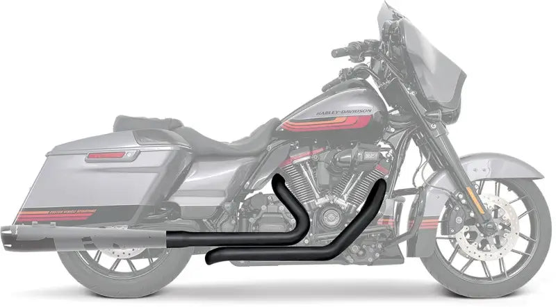 FREEDOM Tuck & Under Header Black `95 08 Flt/H for Powersports