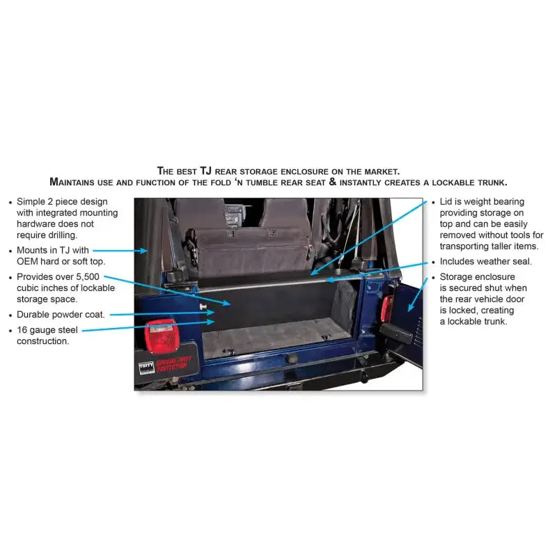 Tuffy Tj Tailgate Security Enclosure- 01Blk 9706 Tj Wg - Tuffy Products