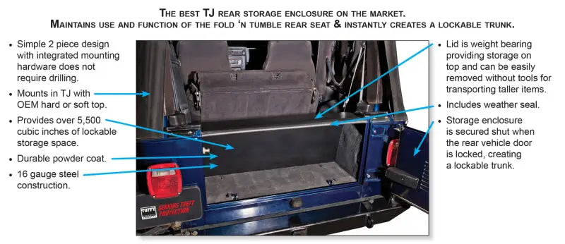 Tuffy Tj Tailgate Security Enclosure- 01Blk 9706 Tj Wg - Tuffy Products