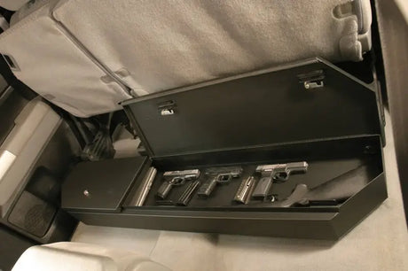 Tuffy 07-21 Toyota Tundra Double Cab Underseat Lockbox W/ Keyed Lock - Tuffy Products