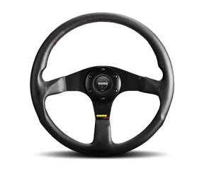 MOMO TUN35BK0B Momo Tuner Steering Wheel 350 mm - Black Leather/Red Stitch/Black Spokes