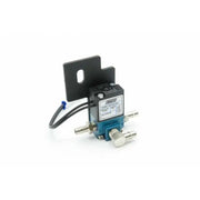 Blue and black solenoid valve with mounting bracket for Mitsubishi Evo boost control kit