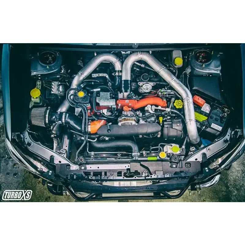 Turbo XS FMIC 2015-2017 Subaru STi - Wrinkle Red Pipes 
