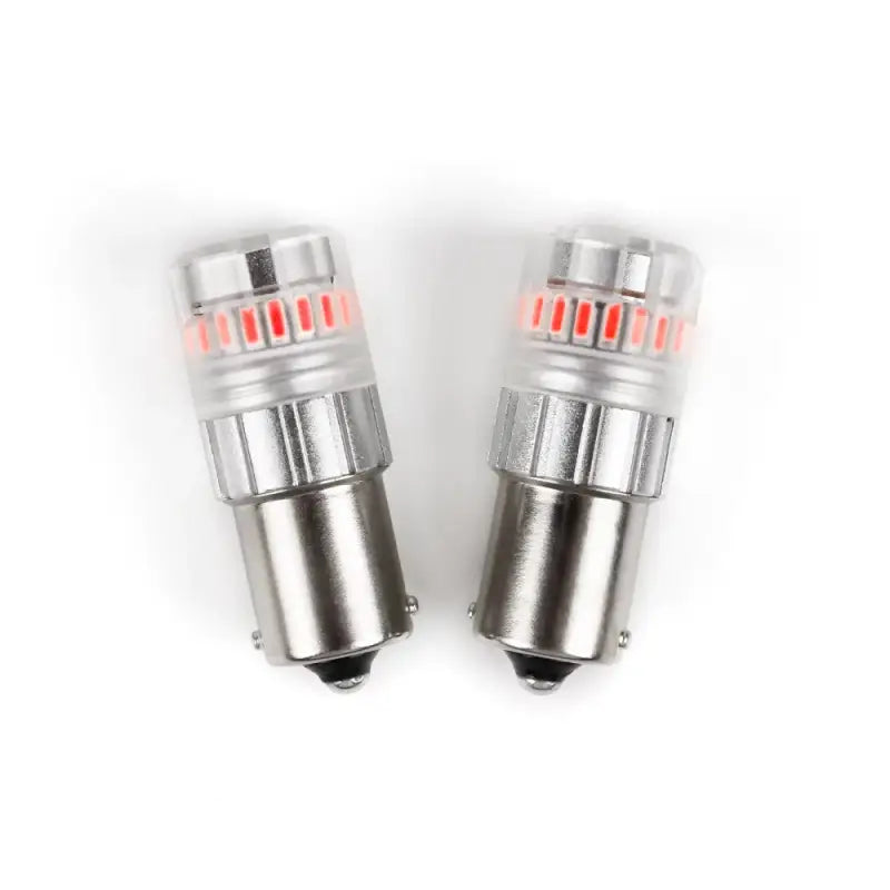 Turn Signal Light Bulb - LED 1156 Philips 3020 High Power LED; Red; 600 Lumens; 9 To 18 Volt DC; Set Of 2 - RV and Auto Parts