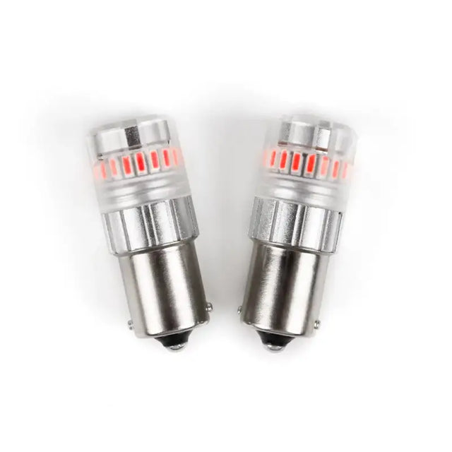 Turn Signal Light Bulb - LED 1156 Philips 3020 High Power LED; Red; 600 Lumens; 9 To 18 Volt DC; Set Of 2 - RV and Auto Parts