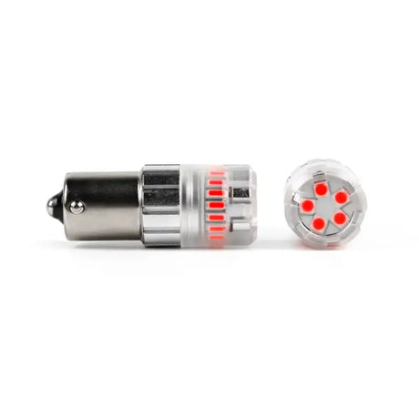 Turn Signal Light Bulb - LED 1156 Philips 3020 High Power LED; Red; 600 Lumens; 9 To 18 Volt DC; Set Of 2 - RV and Auto Parts