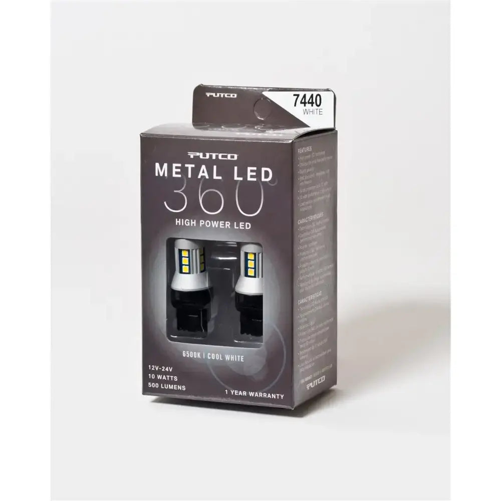 Turn Signal Light Bulb - LED 7440 Plasma LED; White; Set of 2 - Truck & Automotive