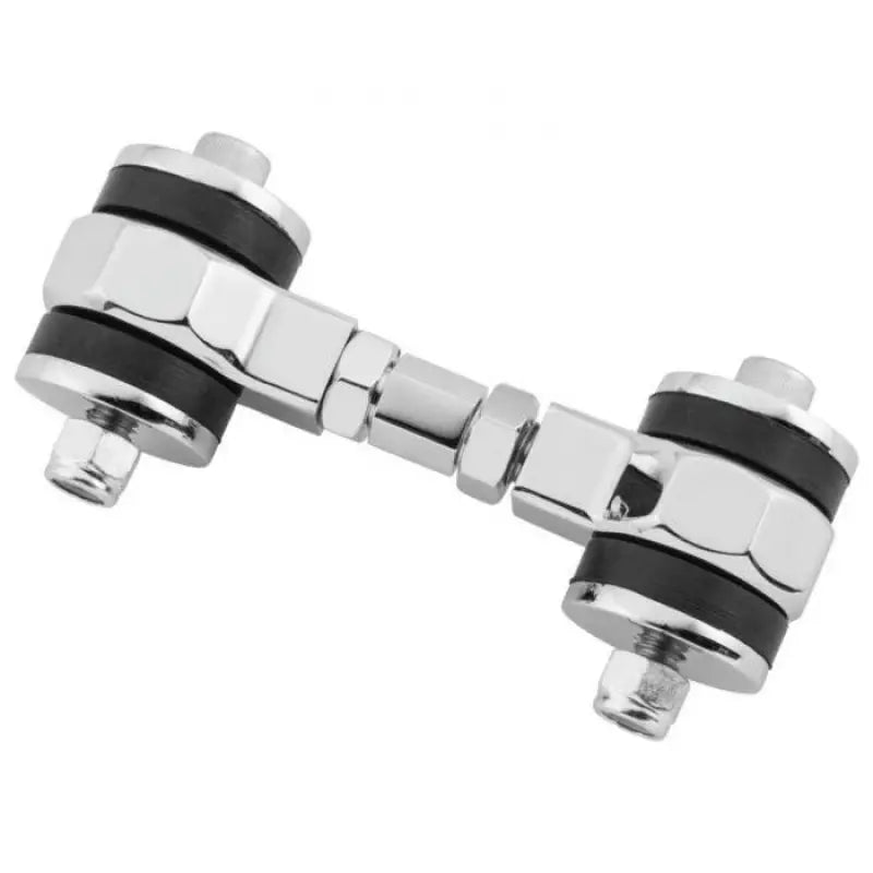 Chrome-plated metal stabilizer link with rubber bushings for Twin Power Dyna bikes