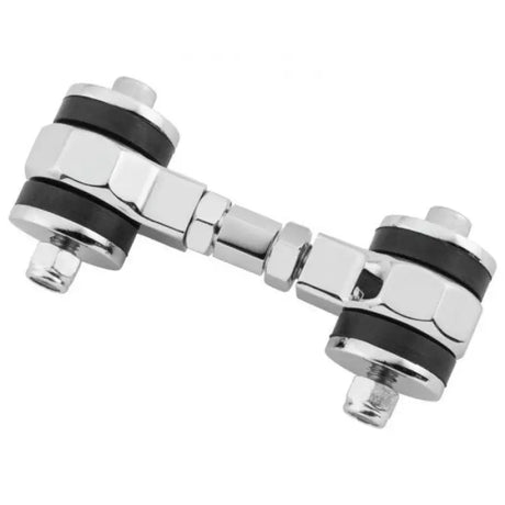 Chrome-plated metal stabilizer link with rubber bushings for Twin Power Dyna bikes