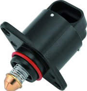 Black idle air control motor with spring for Twin Power bikes, replaces H-D 27568-06