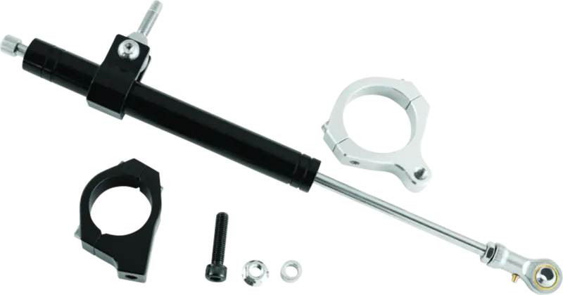 Motorcycle steering damper kit for FXD bikes from Twin Power Satin Steering Damper Kit