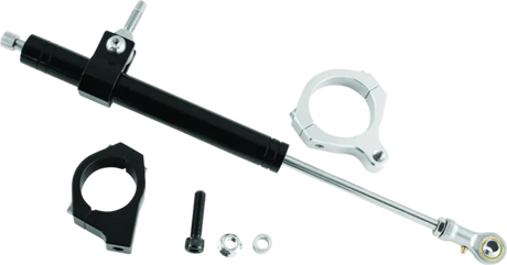 Motorcycle steering damper kit for FXD bikes from Twin Power Satin Steering Damper Kit
