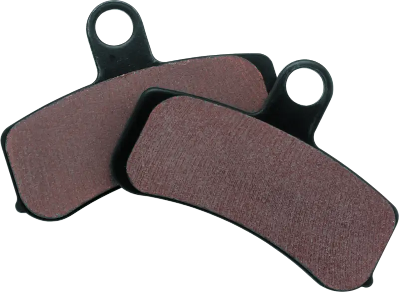 Two organic brake pads for Harley Softails and Dyna bikes from Twin Power