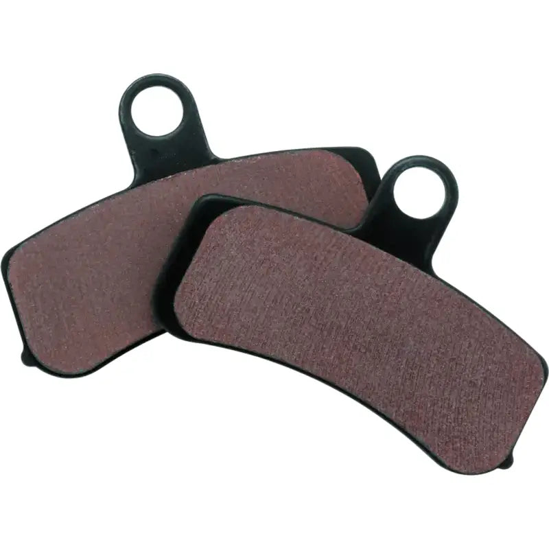 Two organic brake pads for Harley Softails and Dyna bikes from Twin Power