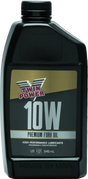 Black bottle of Twin Power 10W Fork Oil Quart for smooth riding and suspension care