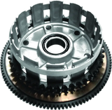 Silver metal clutch basket with gear for Twin Power 14 Up Touring floating rotor lug mount type