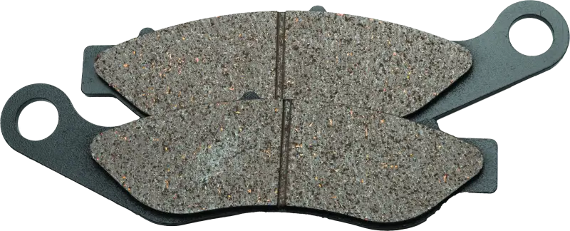 Two gray organic brake pads for Twin Power 14 Up Trike Models rear brake system