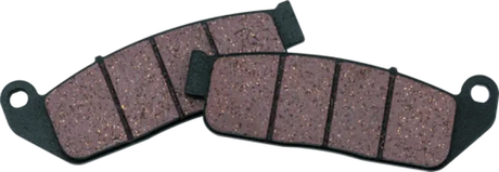 Two organic brake pads for Indian Scout Twin Power front brake system