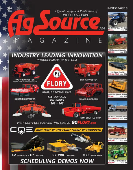 Ag Source Magazine cover featuring Twin Power 18 Inch Clear Coated Stainless Steel Hose