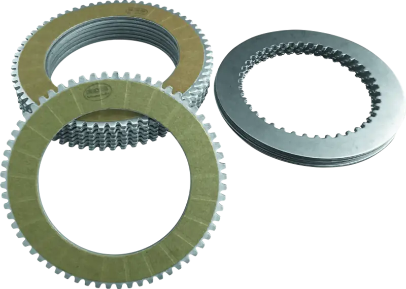 Friction and steel clutch plates in Twin Power clutch kit for Rivera Primo Brute III