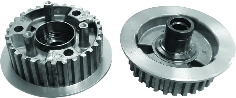 Silver metal clutch basket for Twin Power clutch hub on 2018 Softail models